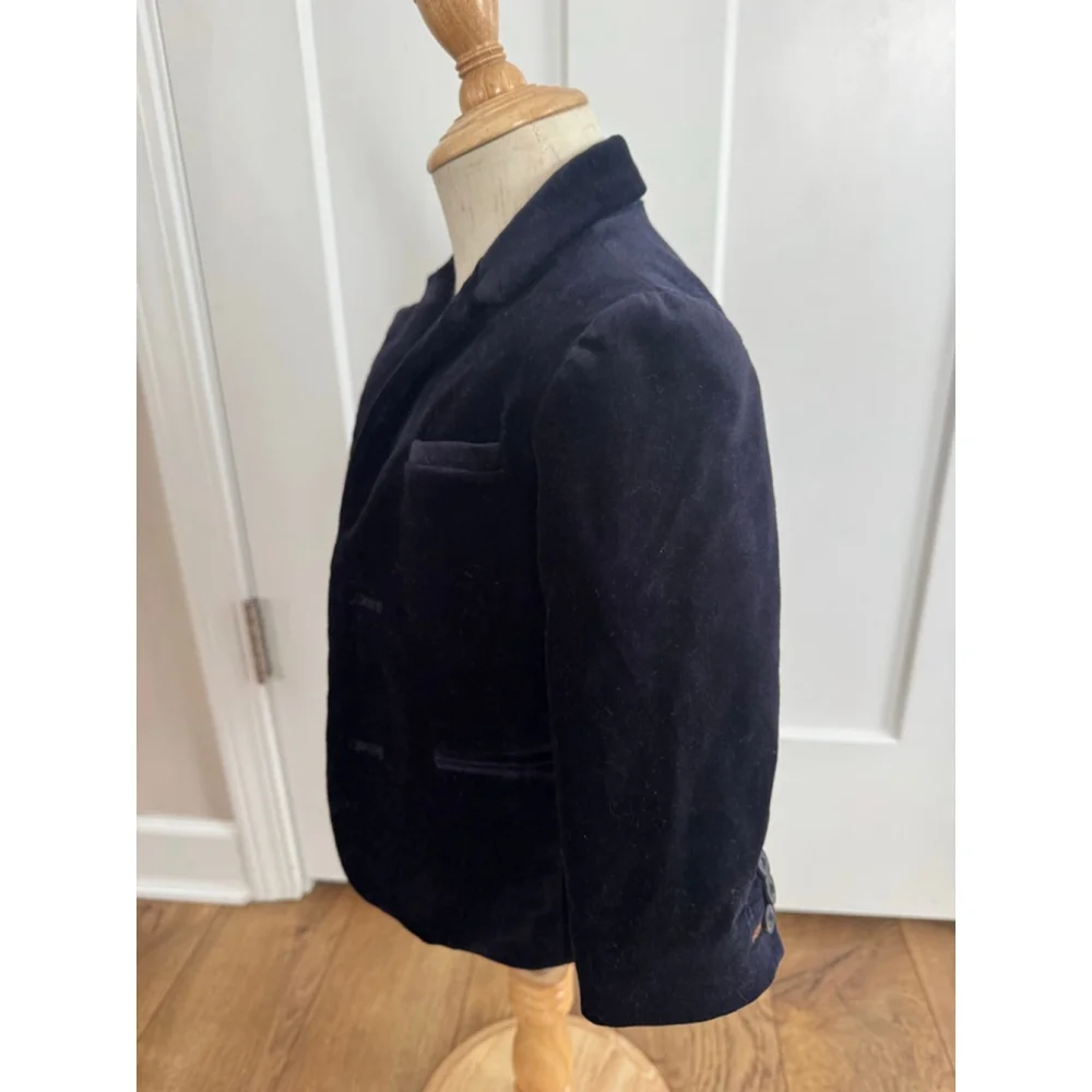 Baby ZARA Navy Velvet Blazer 12-18 Months - Picture 2 of 7